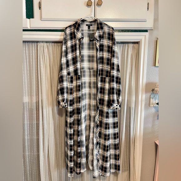 Challis Maxi Shirt Style Kimono - Picture 1 of 5